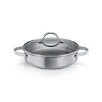 DEEP FRYING PAN WITH COVER, 2 GRIPS
