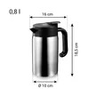 VACUUM FLASK WITH DISPENSING CLOSURE, STAINLESS STEEL