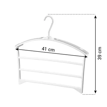 CLOTHES HANGER WITH 3 TROUSER BARS