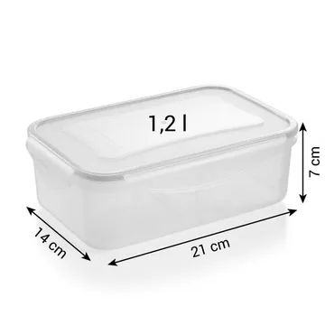 CONTAINER WITH 2 DISHES, RECTANGULAR