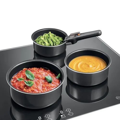 CASSEROLES WITH REMOVABLE HANDLE
