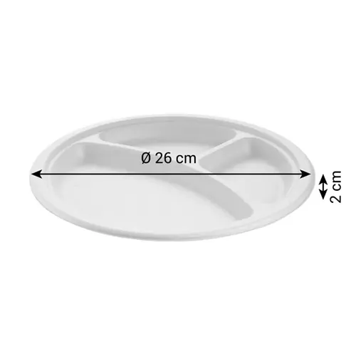COMPOSTABLE DIVIDED PLATE