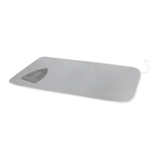 TABLETOP IRONING BLANKET WITH PAD UNDER IRON, GREY
