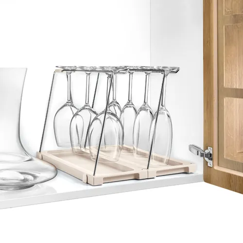 WINE GLASS RACK WITH DRAINER 330 x 148 mm