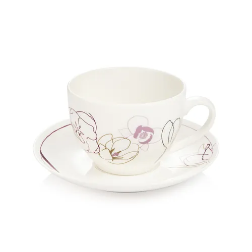 CUP WITH SAUCER, BLOSSOMS