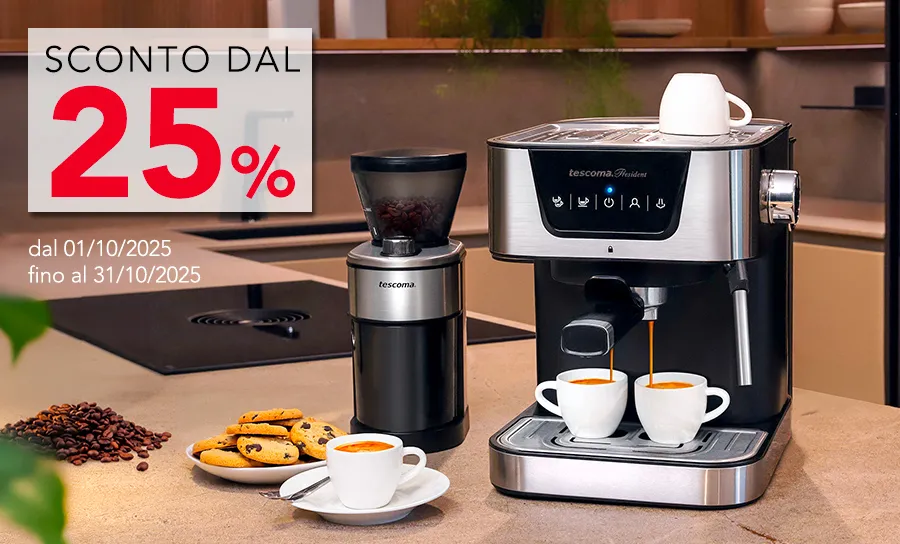 PER IL TUO CAFFÈ UNO SCONTO DEL 25%